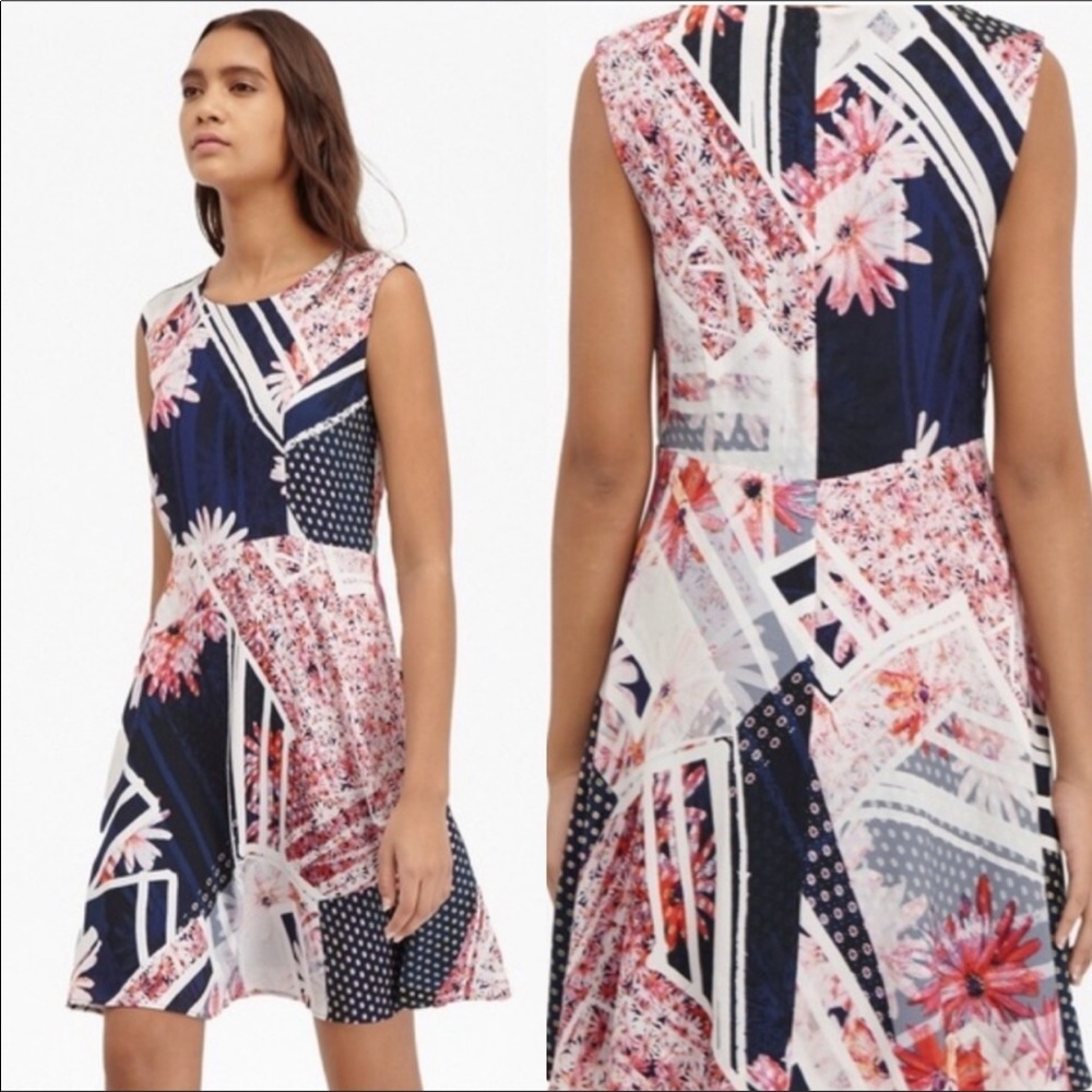 French Connection | Patchwork Floral Skater Dress… - image 2